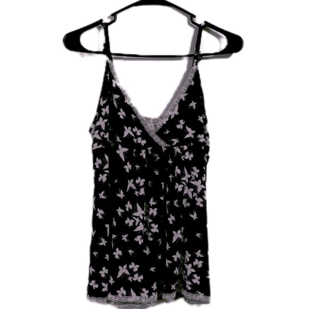 Kaisely‎ Black and White Lace Cami Top